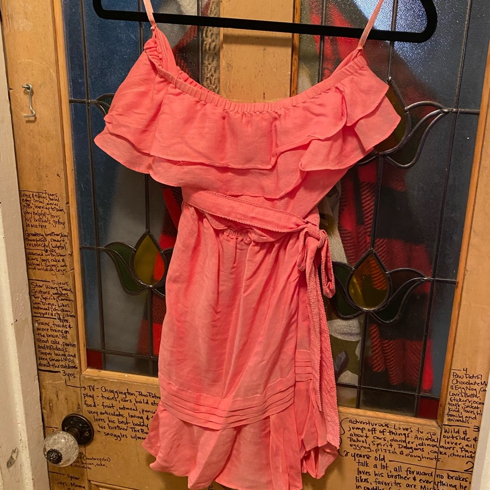 Frilly strapless dress